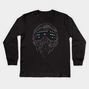 Air Space Invaders Kids Long Sleeve T-Shirt